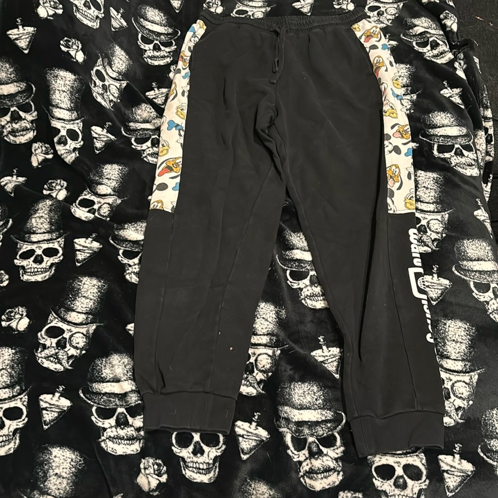 Black with micky mouse cartoon characters